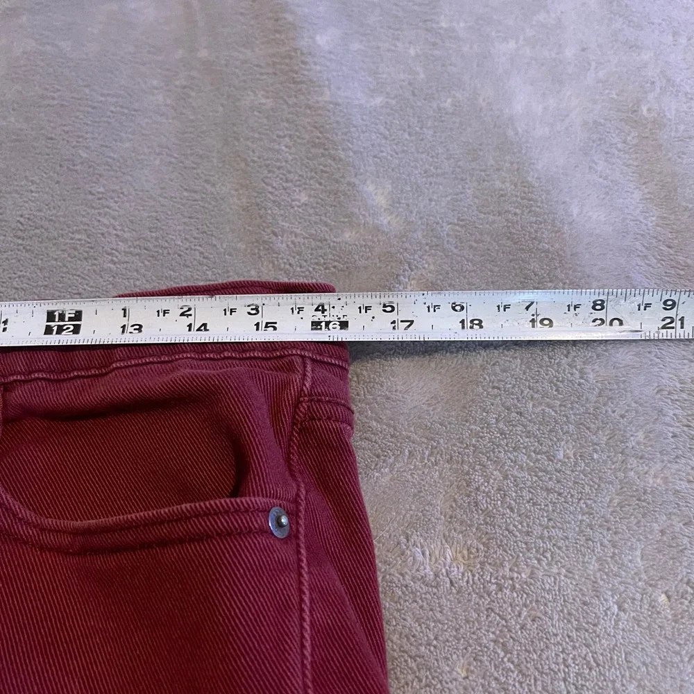 Levis 511 Jeans Mens 32x34 Burgundy Wine Red Slim Fit Stretch Denim Pants 32x32